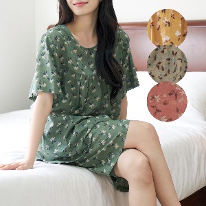 여성 잠옷 여자 파자마 홈웨어 반팔 상하세트 24S154(CR면)