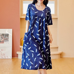 여성 잠옷 여자 파자마 홈웨어 원피스 4S146-1(2)(다이마루인견)